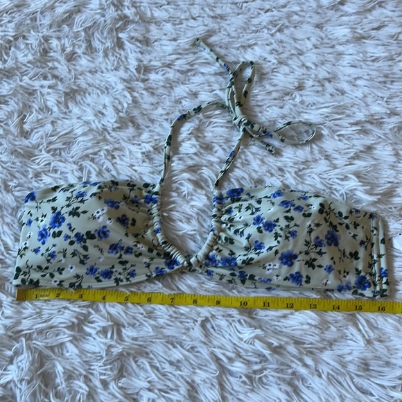 New Abercrombie & Fitch Women’s floral print bandeau bikini top size Large - Picture 5 of 11